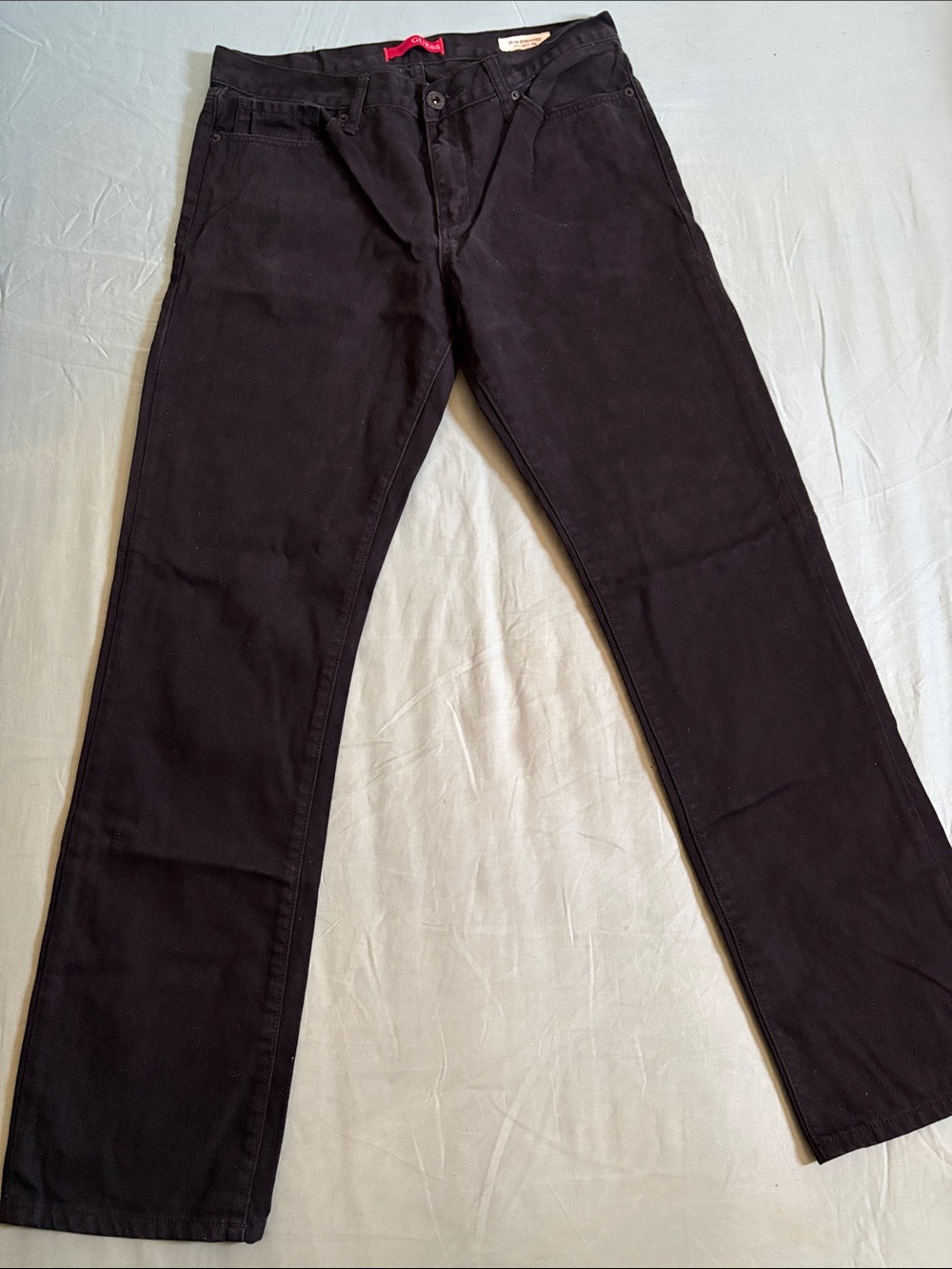 Guess Men's Black Chinos - Five-Pocket Straight Pants